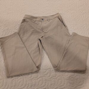 Lululemon Classic-Fit Trousers-Warpstreme, Men’s Size 28, Khaki